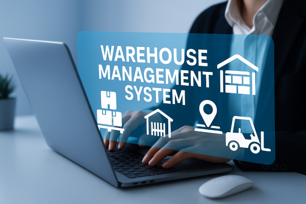 Modern warehouse with organized inventory